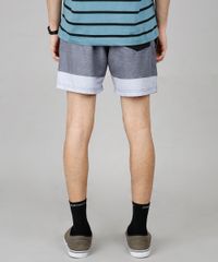 Short-Masculino-Listrado-com-Bolsos-Cinza-Mescla-Escuro-9600665-Cinza_Mescla_Escuro_4