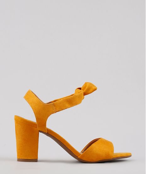 Sandalia-Feminina-Vizzano-com-No-em-Suede--Mostarda-9669260-Mostarda_1