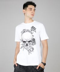 Camiseta-Masculina-Caveira-com-Flores-Manga-Curta-Gola-Careca-Off-White-9607130-Off_White_1