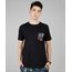Camiseta-Masculina-com-Bolso-Estampado-Tropical-Manga-Curta-Gola-Careca-Preta-9636214-Preto_1