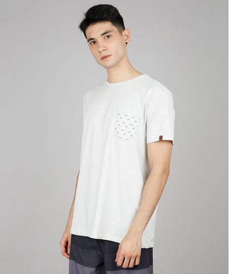 Camiseta-Masculina-com-Bolso-Estampado-de-Peixes-Manga-Curta-Gola-Careca-Cinza-Mescla-9636217-Cinza_Mescla_1