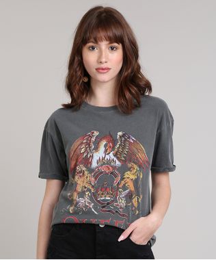 Blusa-Feminina-Queen-Manga-Curta-Decote-Redondo--Chumbo-9644806-Chumbo_1