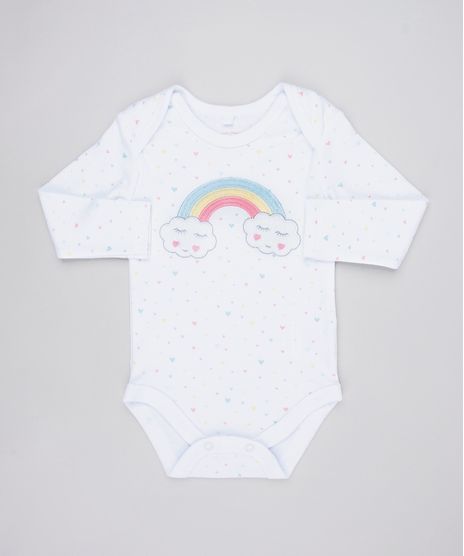 Body-Infantil-Arco-Iris-Estampado-com-Coracoes-Manga-Longa-Decote-Redondo-Branco-9445922-Branco_1
