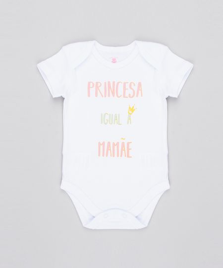 Body-Infantil--Princesa-Igual-a-Mamae--Manga-Curta-Decote-Redondo-Branco-9443106-Branco_1