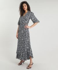 Saia-Feminina-Mindset-Longa-Estampada-Floral-com-Babado-Preta-9710000-Preto_3