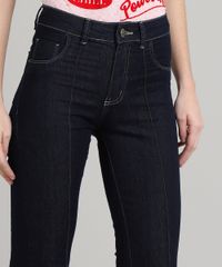 Calca-Jeans-Feminina-Sawary-Flare-com-Vinco-Azul-Escuro-9671809-Azul_Escuro_4