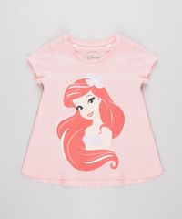 Blusa-Infantil-Pequena-Sereia-Ariel-com-Brilho-Manga-Curta-Rosa-Claro-9633714-Rosa_Claro_1