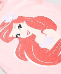 Blusa-Infantil-Pequena-Sereia-Ariel-com-Brilho-Manga-Curta-Rosa-Claro-9633714-Rosa_Claro_5