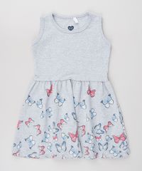 Vestido-Infantil-Estampado-Borboletas-Sem-Manga-Cinza-Mescla-9631443-Cinza_Mescla_1
