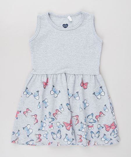 Vestido-Infantil-Estampado-Borboletas-Sem-Manga-Cinza-Mescla-9631443-Cinza_Mescla_1