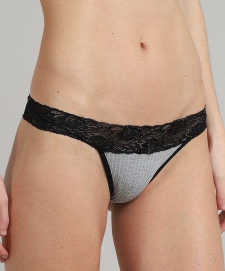 Calcinha-Biquini-Canelada-com-Renda-e-Laco-Cinza-9603633-Cinza_1