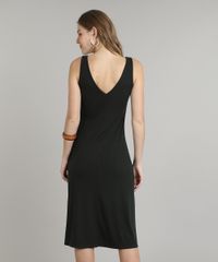Vestido-Feminino-Midi-Canelado-com-Botoes-e-Fenda-Alcas-Finas-Verde-Escuro-9588312-Verde_Escuro_2