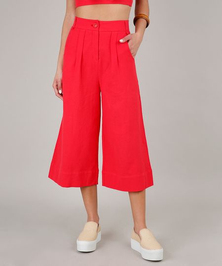 Calca-Feminina-Pantacourt-com-Bolso--Rosa-Escuro-9534422-Rosa_Escuro_1