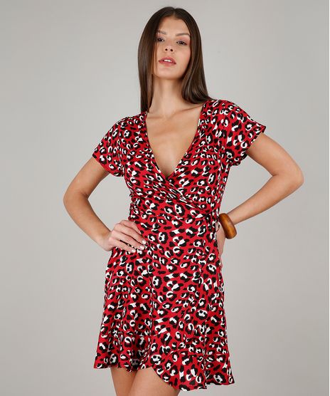 Vestido-Feminino-Estampado-Animal-Print-Transpassado-Manga-Curta-Decote-V-Vermelho-9619877-Vermelho_1