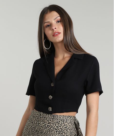 camisa feminina cropped