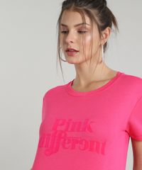 Blusa-Feminina-em-Moletom--Pink-Different--Manga-Curta-Decote-Redondo-Rosa-9654347-Rosa_4