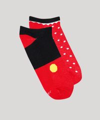 Kit-de-2-Meias-Femininas-Cano-Baixo-Mickey-e-Minnie-Vermelha-9659747-Vermelho_1