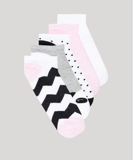 Kit-de-5-Meias-Femininas-Cano-Baixo-Panda-Multicor-9659744-Multicor_1
