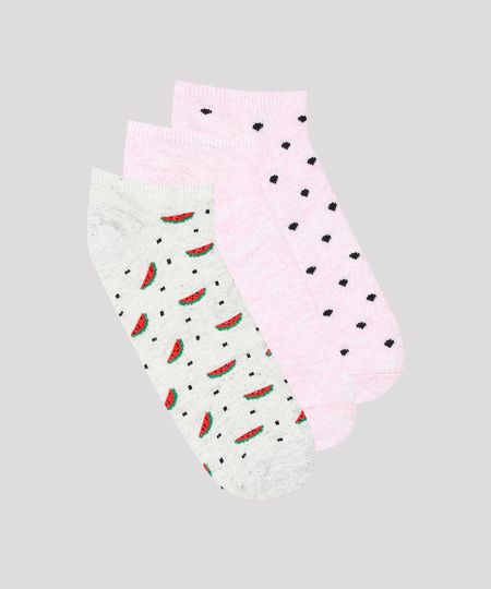 Kit-de-3-Meias-Femininas-Cano-Baixo-Melancia-Multicor-9659743-Multicor_1 Kit-de-3-Meias-Femininas-Cano-Baixo-Melancia-Multicor-9659743-Multicor_1