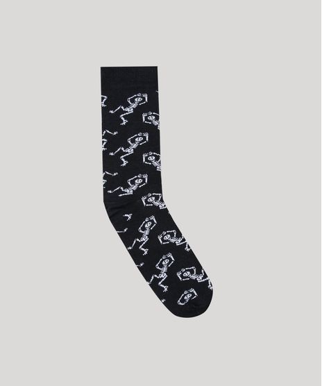 Meia-Masculina-Cano-Alto-Divertida-Estampada-Esqueletos-Preta-9636358-Preto_1