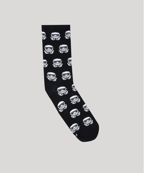 Meia-Feminina-Cano-Alto-Star-Wars-Stormtrooper-Estampada-Preta-9659751-Preto_1