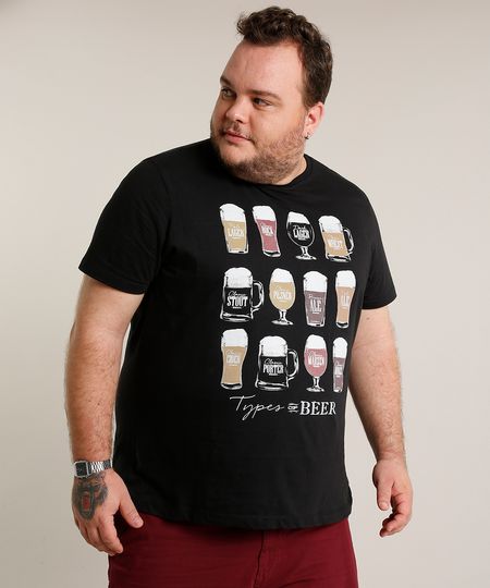 Camiseta-Masculina-Plus-Size--Types-of-Beer--Manga-Curta-Gola-Careca-Preta-9528298-Preto_1 Camiseta-Masculina-Plus-Size--Types-of-Beer--Manga-Curta-Gola-Careca-Preta-9528298-Preto_1