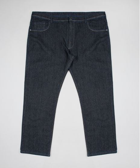 Calca-Jeans-Masculina-Plus-Size-Reta-com-Bolsos-Azul-Escuro-9693979-Azul_Escuro_1