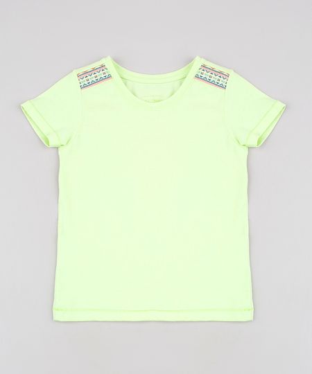 Blusa-Infantil-com-Estampa-Etnica-Manga-Curta--Verde-Claro-9654631-Verde_Claro_1