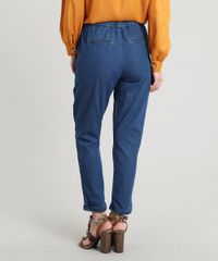 Calca-Jeans-Feminina-Jogger-com-Bolso-e-Cadarco-Azul-Escuro-9662965-Azul_Escuro_2