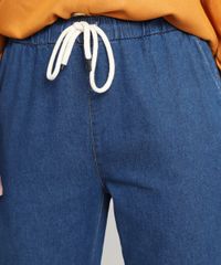 Calca-Jeans-Feminina-Jogger-com-Bolso-e-Cadarco-Azul-Escuro-9662965-Azul_Escuro_4