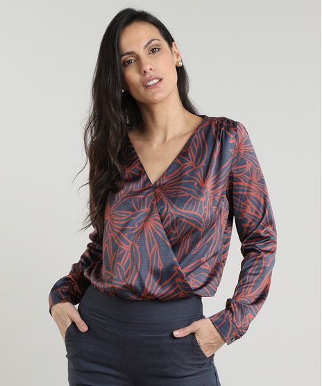 Body-Feminino-Bluse-Transpassado-Acetinado-Estampado-de-Folhagem-Manga-Longa-Decote-V-Azul-Marinho-9600793-Azul_Marinho_1