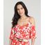 Blusa-Feminina-Open-Shoulder-Estampada-Floral-Manga-3-4-Decote-Redondo-Laranja-9548723-Laranja_1