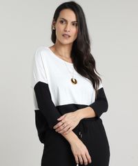 Blusa-Feminina-Basica-com-Recorte-Manga-3-4-Decote-Redondo-Off-White-9616974-Off_White_1