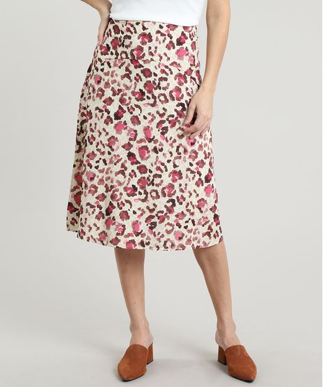Saia-Feminina-Midi-Estampada-Animal-Print-com-Recorte-Kaki-9617835-Kaki_1