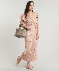 Macacao-Feminino-Transpassado-Estampado-Floral-com-Babado-e-Faixa-Manga-Curta-Bege-9559254-Bege_3