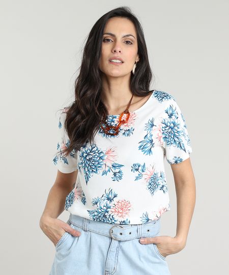 Blusa-Feminina-Estampado-Floral-Manga-Curta-Decote-Redondo-Off-White-9622012-Off_White_1
