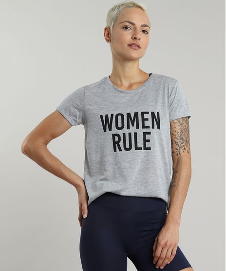 Blusa-Feminina-Esportiva-Ace--Women-Rule--Manga-Curta-Decote-Redondo-Cinza-Mescla-9606557-Cinza_Mescla_1