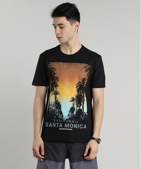 Camiseta-Masculina--Santa-Monica--Manga-Curta-Gola-Careca-Preta-9593801-Preto_1