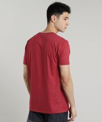 Camiseta-Masculina-com-Bolso-Estampado-de-Abacaxi-Manga-Curta-Gola-Careca-Vermelha-9636215-Vermelho_2