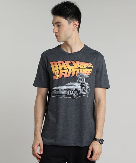 Camiseta-Masculina-De-Volta-para-o-Futuro-Manga-Curta-Gola-Careca-Cinza-Mescla-Escuro-9687490-Cinza_Mescla_Escuro_1