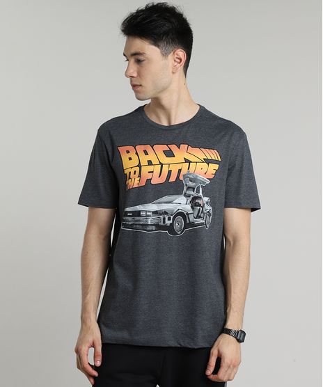 Camiseta-Masculina-De-Volta-para-o-Futuro-Manga-Curta-Gola-Careca-Cinza-Mescla-Escuro-9687490-Cinza_Mescla_Escuro_1
