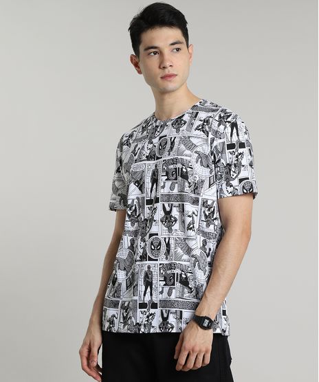 Camiseta-Masculina-Homem-Aranha-Estampada-Quadrinhos-Manga-Curta-Gola-Careca-Off-White-9597452-Off_White_1