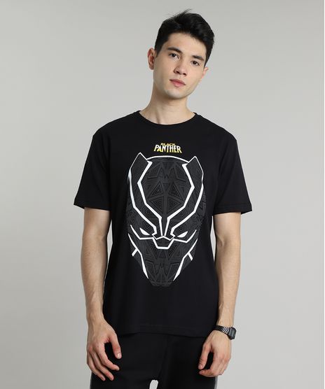 Camiseta-Masculina-Pantera-Negra-Manga-Curta-Gola-Careca-Preta-9677148-Preto_1