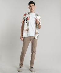 Camiseta-Masculina-com-Bolso-Estampado-de-Folhagem-Manga-Curta-Gola-Careca-Off-White-9628965-Off_White_3
