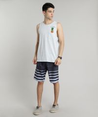 Regata-Masculina-com-Estampa-de-Abacaxi-e-Bolso-Gola-Careca-Cinza-Mescla-Claro-9620547-Cinza_Mescla_Claro_3