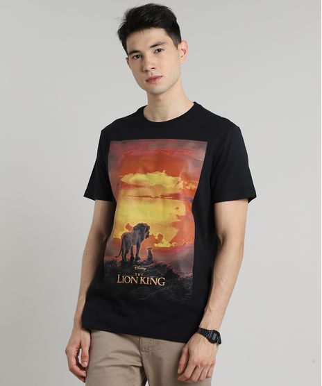 Camiseta-Masculina-O-Rei-Leao-Manga-Curta-Gola-Careca-Preta-9687482-Preto_1