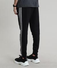 Calca-Masculina-Relaxed-em-Moletom-Estampada-Quadriculado-Preta-9610249-Preto_4