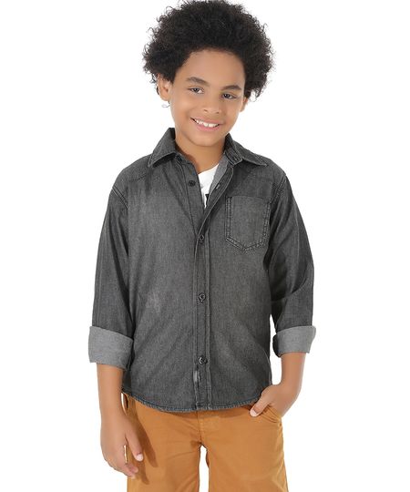 Camisa-Jeans-Preta-8542546-Preto_1 Camisa-Jeans-Preta-8542546-Preto_1