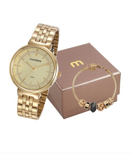 Kit-de-Relogio-Analogico-Mondaine-Feminino---Pulseira---99360LPMVDE1K2-Dourado-9687018-Dourado_1