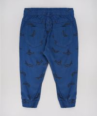 Calca-de-Sarja-Infantil-Jogger-Estampada-de-Tubaroes-com-Bolsos-Azul-Marinho-9632503-Azul_Marinho_2